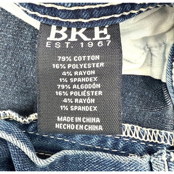 BKE Men's Tyler Relaxed Fit Jeans 36x30 Stretch Thick Stitch Whiskered - Picture 11 of 13